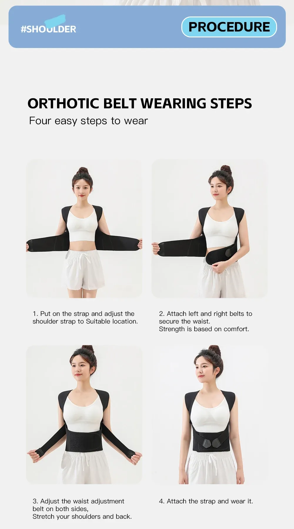 Correcteur de posture dorsal, mise en situation