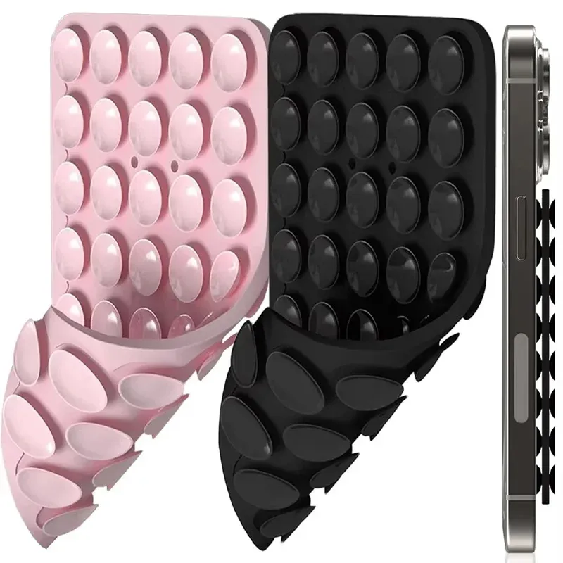 Support de téléphone multifonction à ventouse en silicone double face, fixation pour bureau et voiture, compatible iPhone