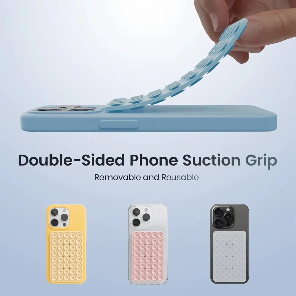Support de téléphone multifonction à ventouse en silicone double face, fixation pour bureau et voiture, compatible iPhone 3