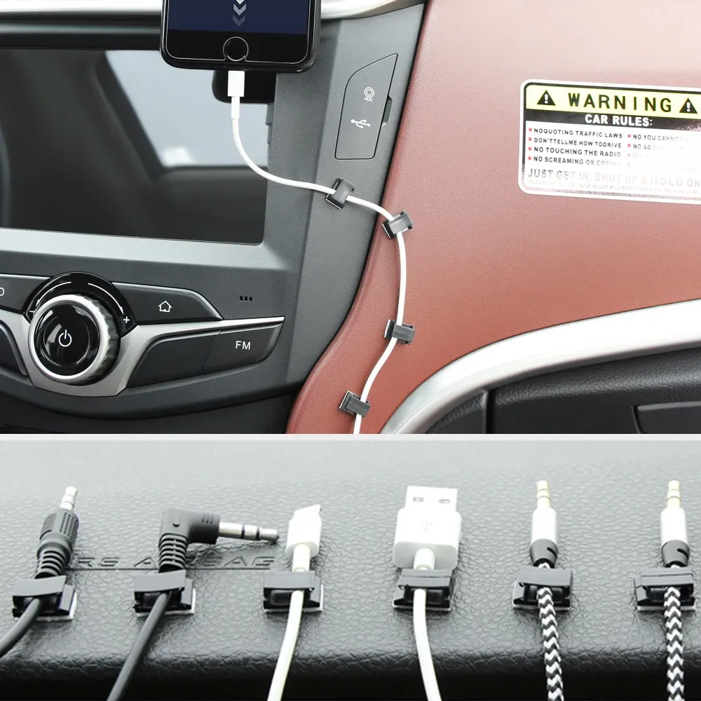 Clips fixes utilisés pour organiser les câbles d'une voiture