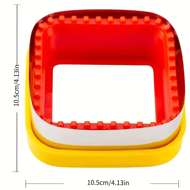 Emporte-pièce carré en acier inoxydable pour enfants, coupe-sandwich DIY, outil de pâtisserie pour biscuits, accessoires de cuisine 7