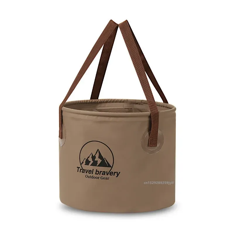 Seau pliant multifonctionnel 5 L / 10 L / 20 L – Bassin pliable portable pour le voyage, le camping, la randonnée et la pêche 6