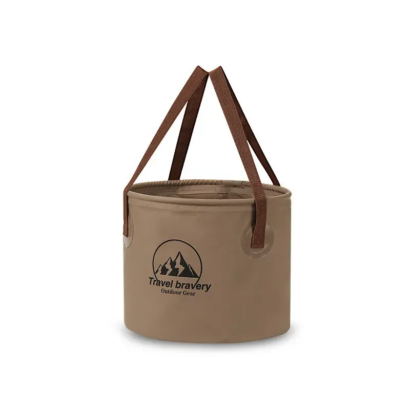 Seau pliant multifonctionnel 5 L / 10 L / 20 L – Bassin pliable portable pour le voyage, le camping, la randonnée et la pêche 7