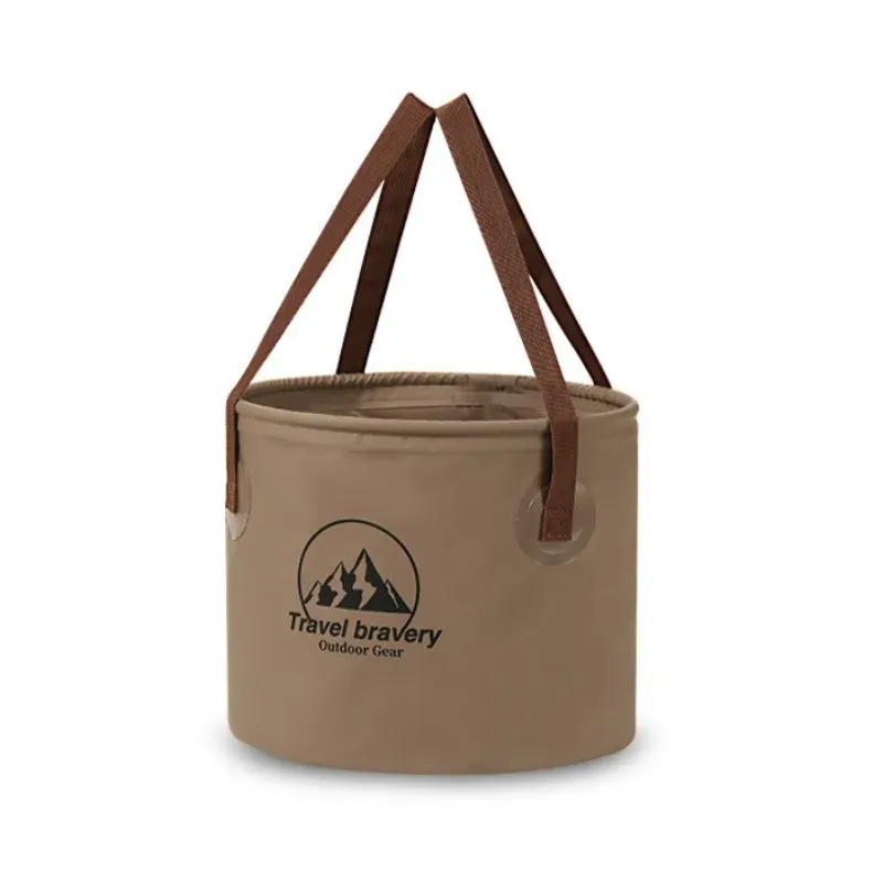 Seau pliant multifonctionnel 5 L / 10 L / 20 L – Bassin pliable portable pour le voyage, le camping, la randonnée et la pêche 10
