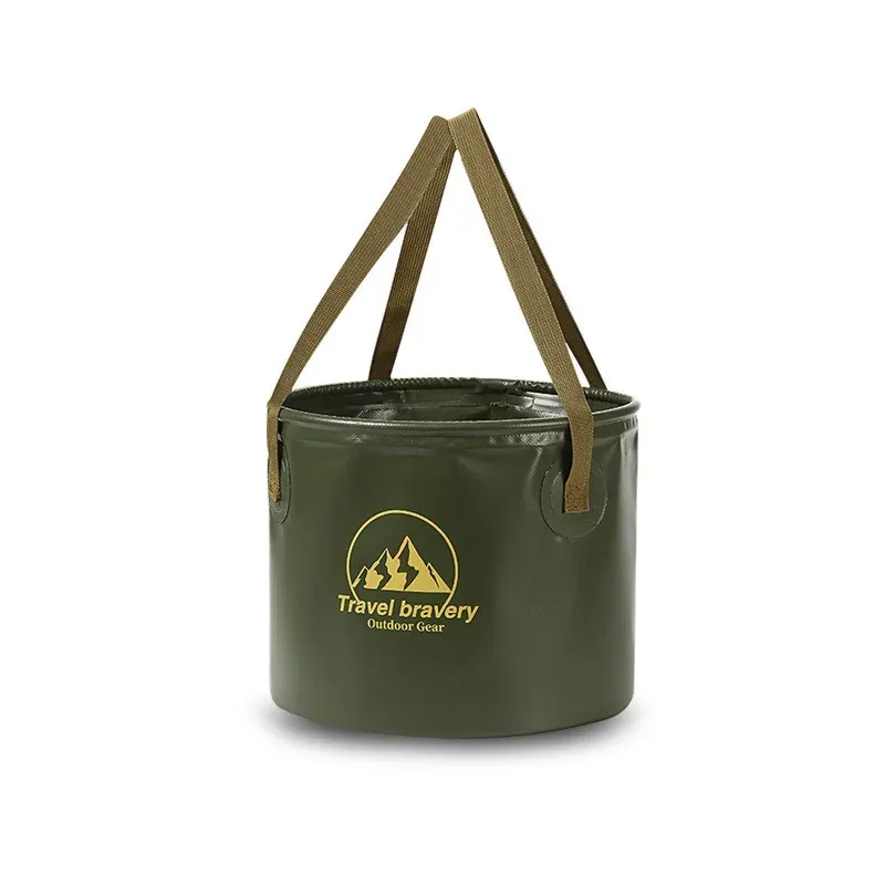 Seau pliant multifonctionnel 5 L / 10 L / 20 L – Bassin pliable portable pour le voyage, le camping, la randonnée et la pêche 12