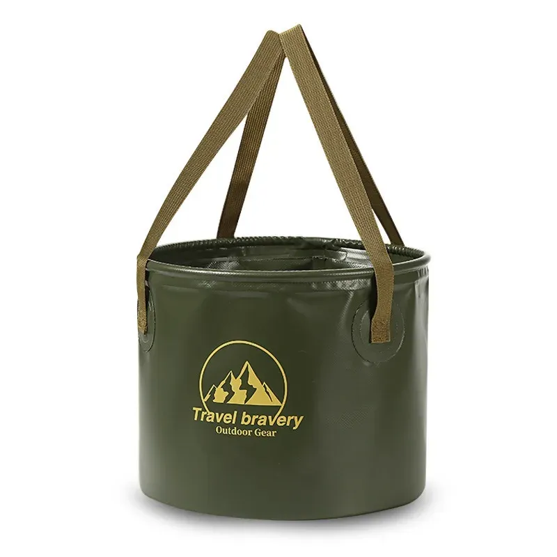 Seau pliant multifonctionnel 5 L / 10 L / 20 L – Bassin pliable portable pour le voyage, le camping, la randonnée et la pêche 8