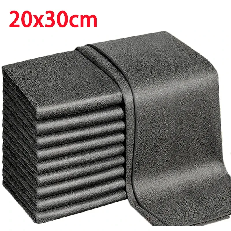 Chiffons de nettoyage en microfibre réutilisables, lot de 10 pour vitres, miroirs et cuisine 8