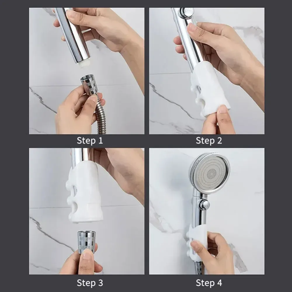 Support de pommeau de douche avec ventouse, en situation