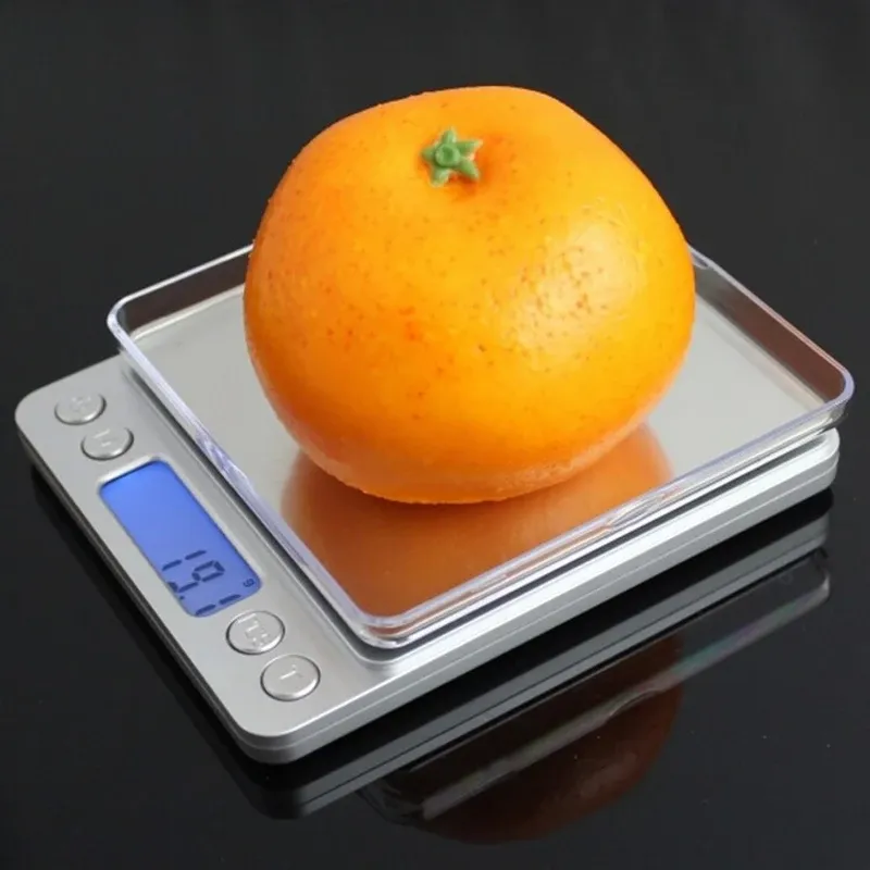Balance numérique 3 kg, précision 0,1 g, format de poche, avec 2 plateaux, argent, étui inclus 3