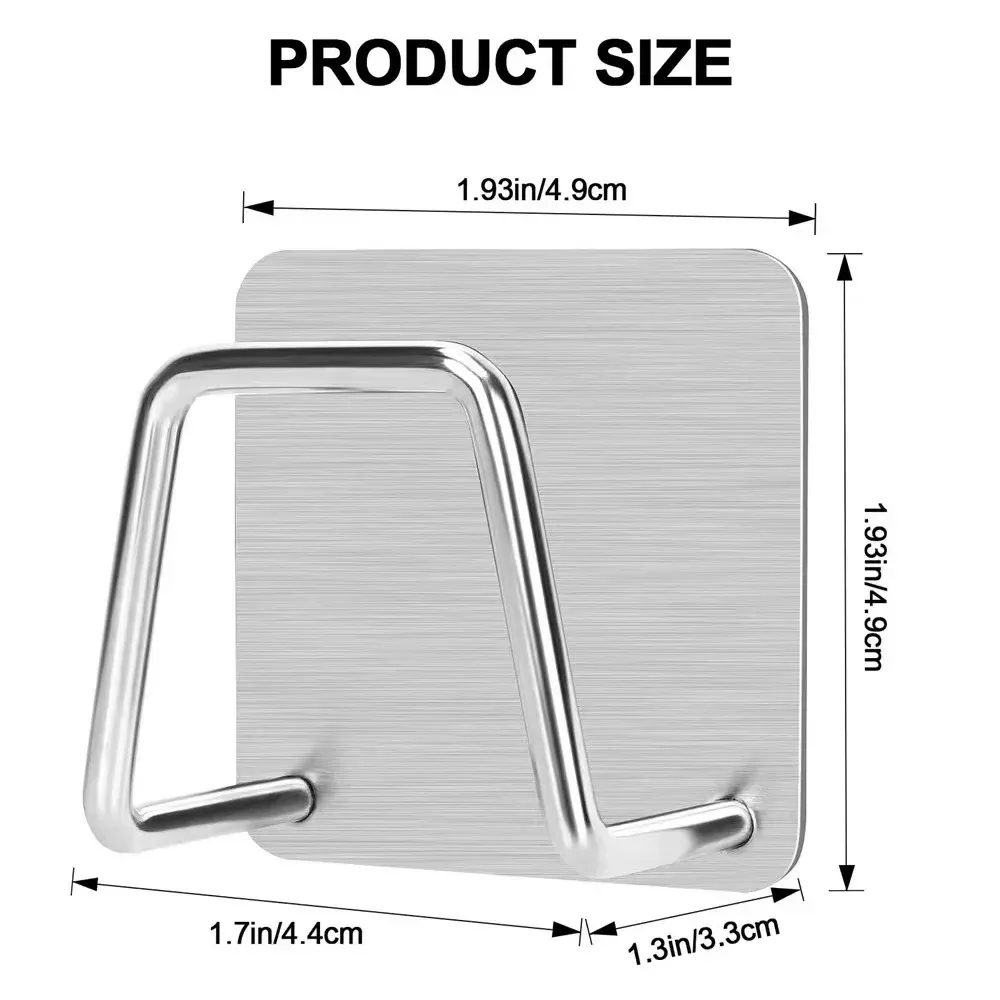 Support d'éponge en acier inoxydable auto-adhésif pour évier de cuisine, lot de 1 à 2 pièces 4