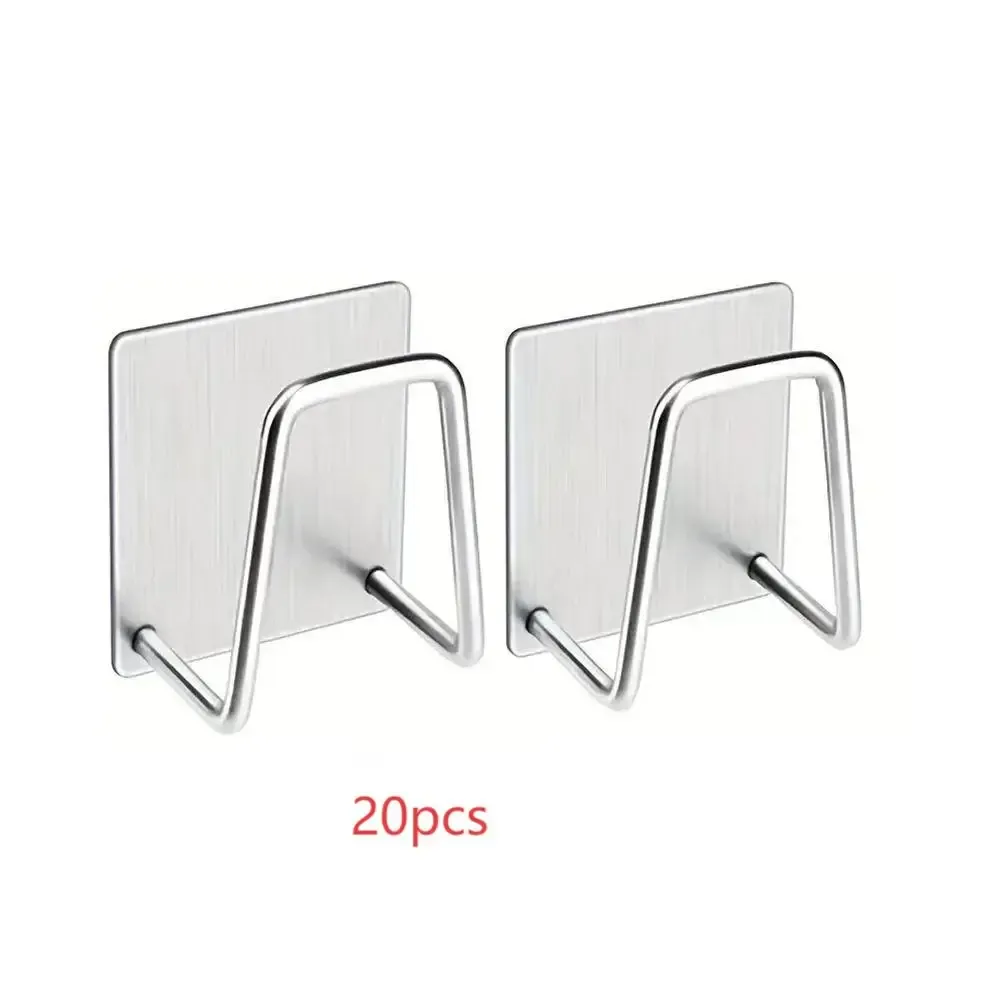 Support d'éponge en acier inoxydable auto-adhésif pour évier de cuisine, lot de 1 à 2 pièces 9