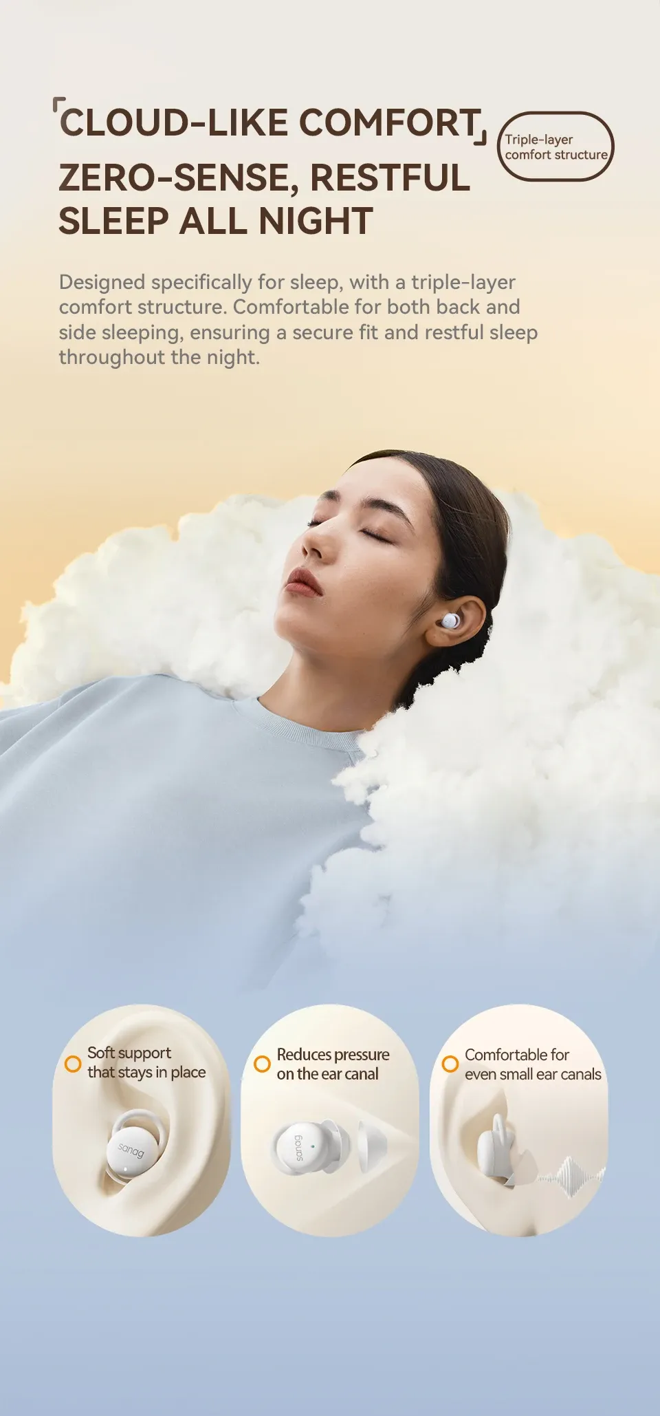 Écouteurs sans fil pour le sommeil