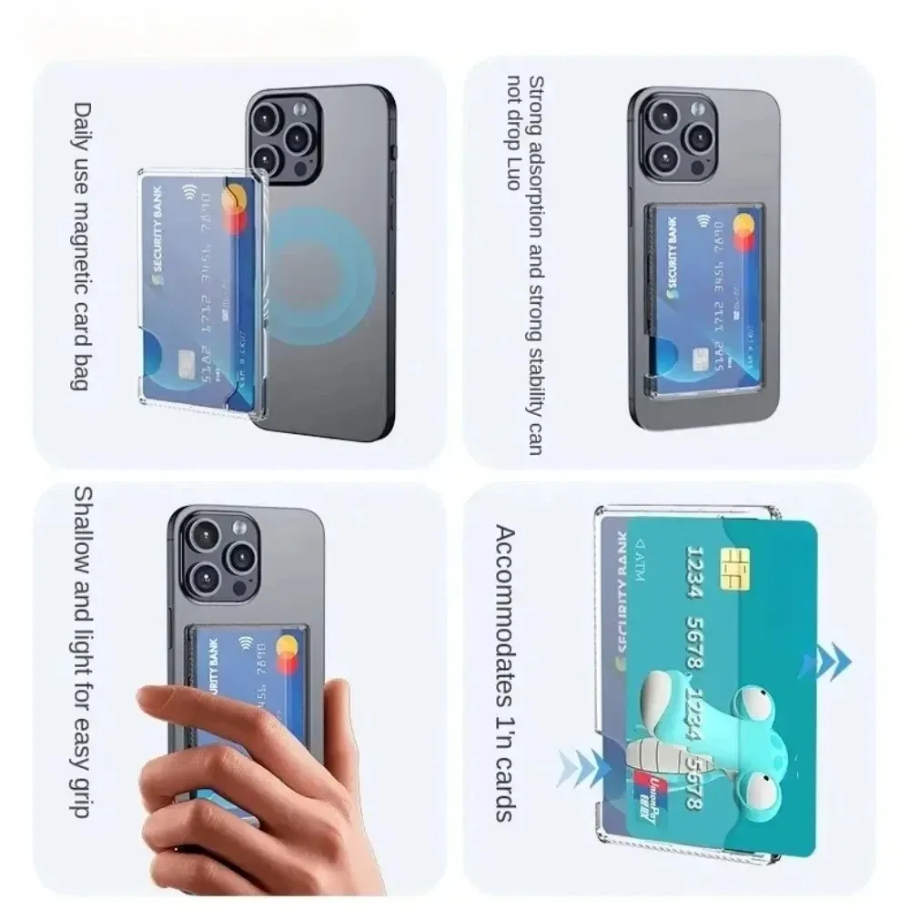 Porte-cartes magnétique en situation d'usage