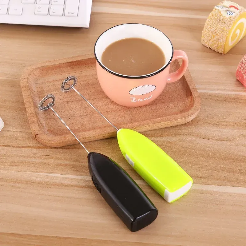 Mini Batteur Électrique Mousseur à Lait en Acier Inoxydable pour Café, Lait et Thé 5