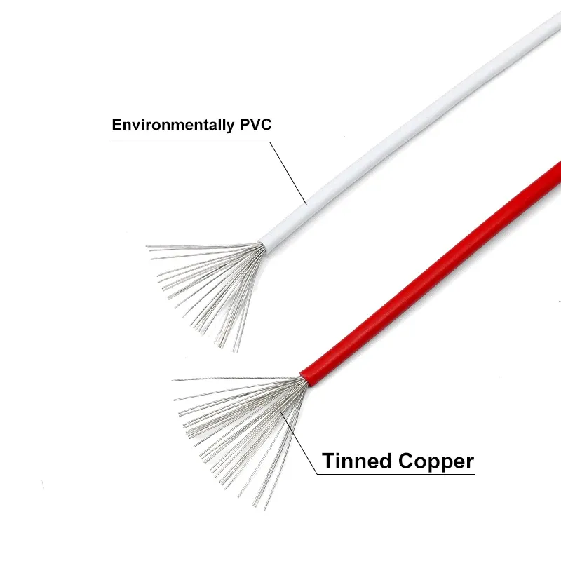 Fil électrique torsadé 1007, 12 couleurs, 5 m / 10 m, calibres 16 à 30 AWG, câble en cuivre étamé isolé PVC pour ligne LED 2