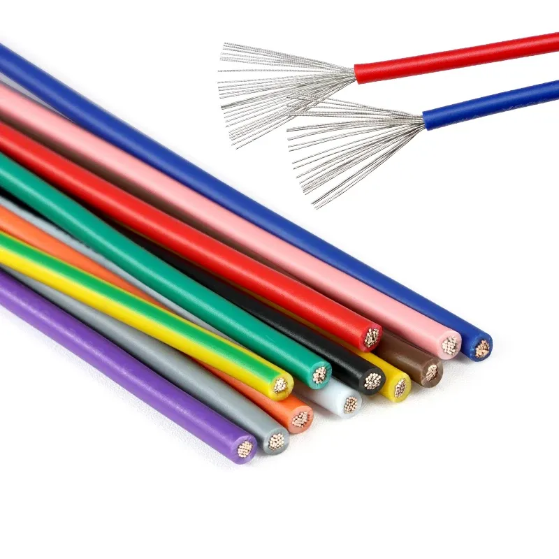 Fil électrique torsadé 1007, 12 couleurs, 5 m / 10 m, calibres 16 à 30 AWG, câble en cuivre étamé isolé PVC pour ligne LED 6
