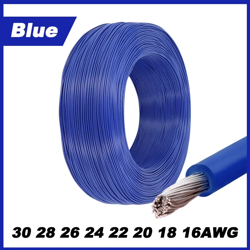 Fil électrique torsadé 1007, 12 couleurs, 5 m / 10 m, calibres 16 à 30 AWG, câble en cuivre étamé isolé PVC pour ligne LED 11