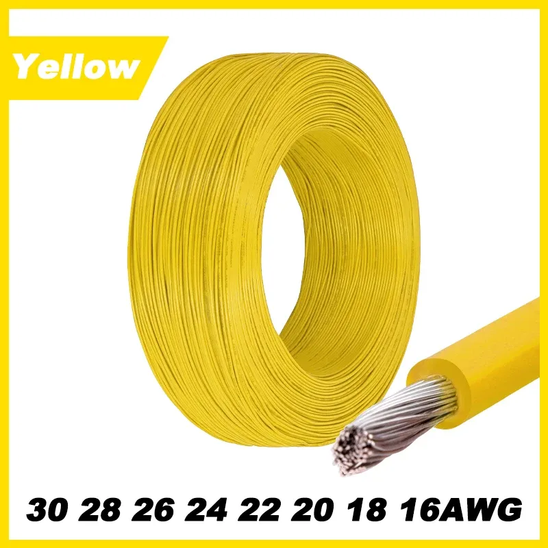 Fil électrique torsadé 1007, 12 couleurs, 5 m / 10 m, calibres 16 à 30 AWG, câble en cuivre étamé isolé PVC pour ligne LED 8
