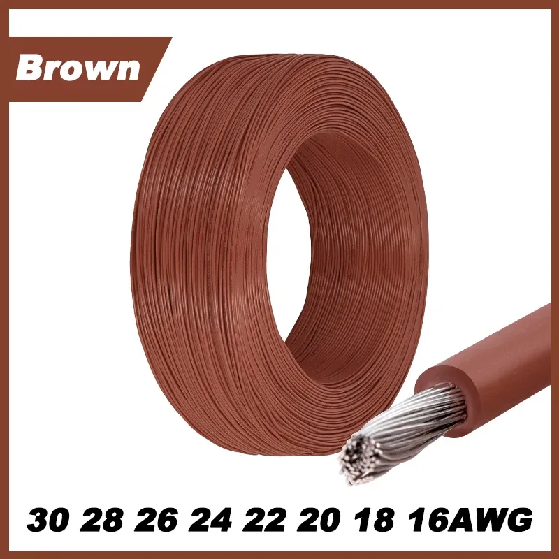 Fil électrique torsadé 1007, 12 couleurs, 5 m / 10 m, calibres 16 à 30 AWG, câble en cuivre étamé isolé PVC pour ligne LED 18
