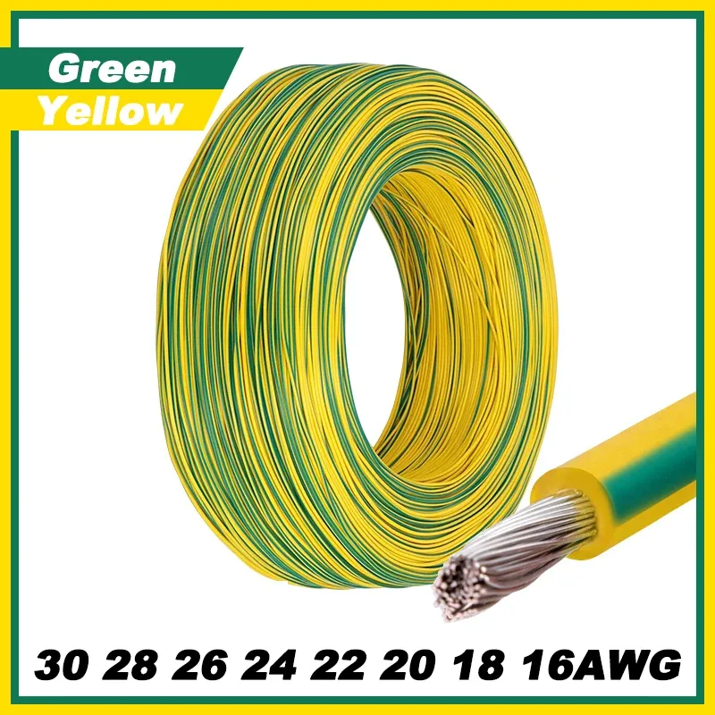 Fil électrique torsadé 1007, 12 couleurs, 5 m / 10 m, calibres 16 à 30 AWG, câble en cuivre étamé isolé PVC pour ligne LED 17