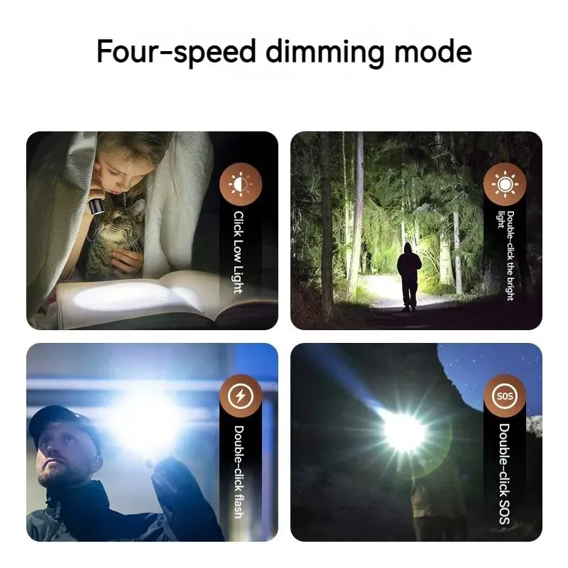 Lampe de poche LED rechargeable Philips 2025 - Format portable EDC pour autodéfense, camping et randonnée 6
