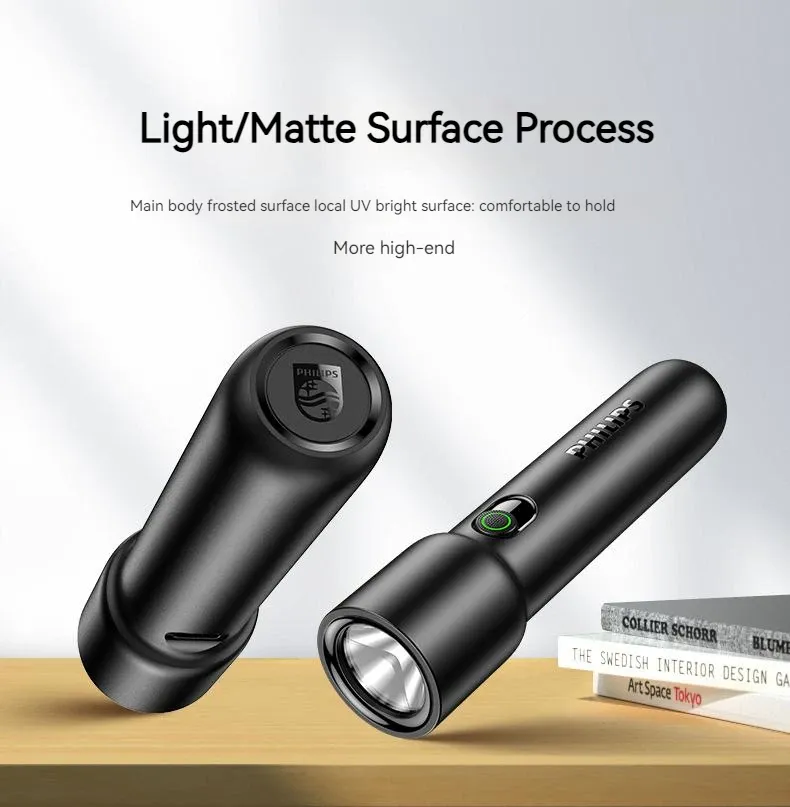 Finition givrée de la lampe de poche