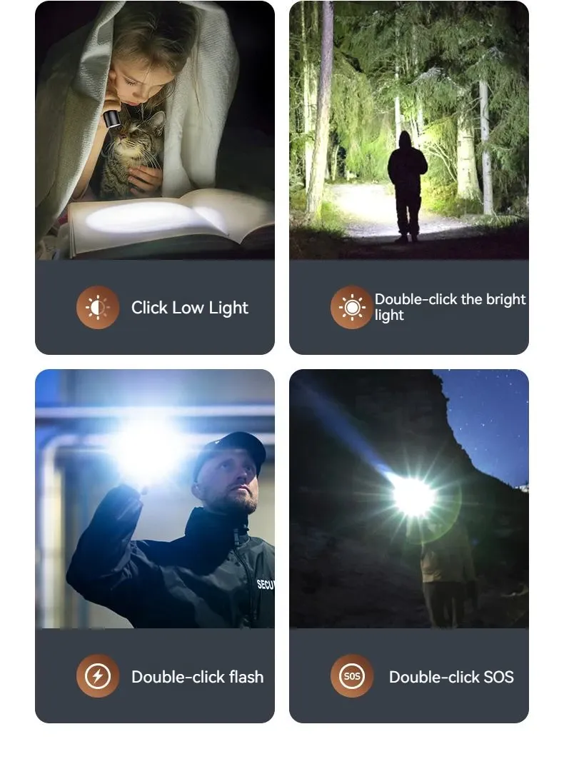 Lampe de poche en situation
