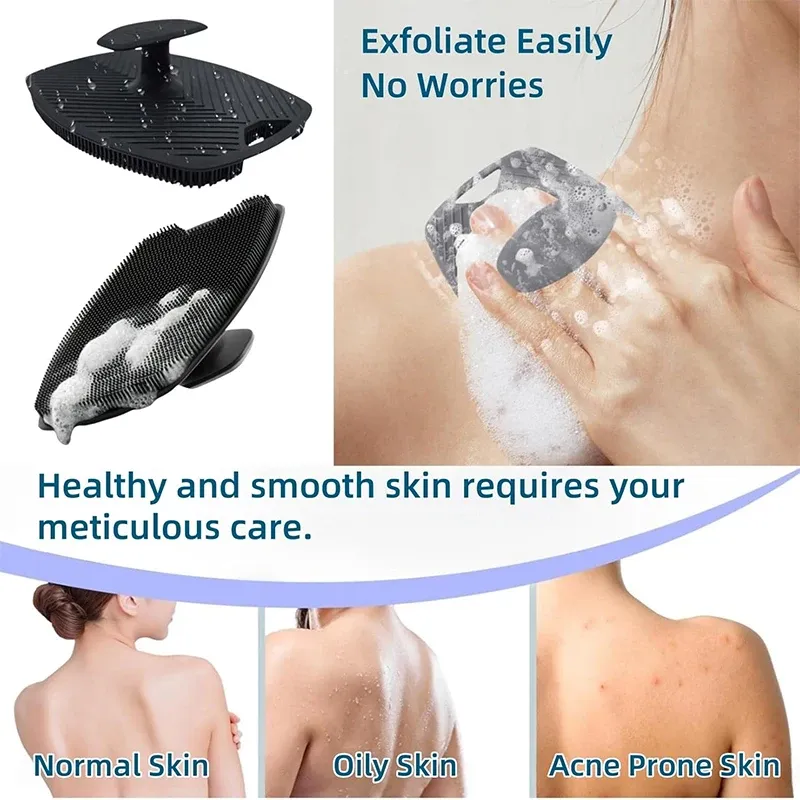 Brosse de douche exfoliante en silicone pour le corps, douce, convient à tous types de peaux 2