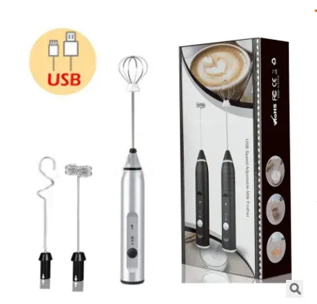 Mousseur à lait électrique portatif rechargeable USB pour café et cappuccino 8