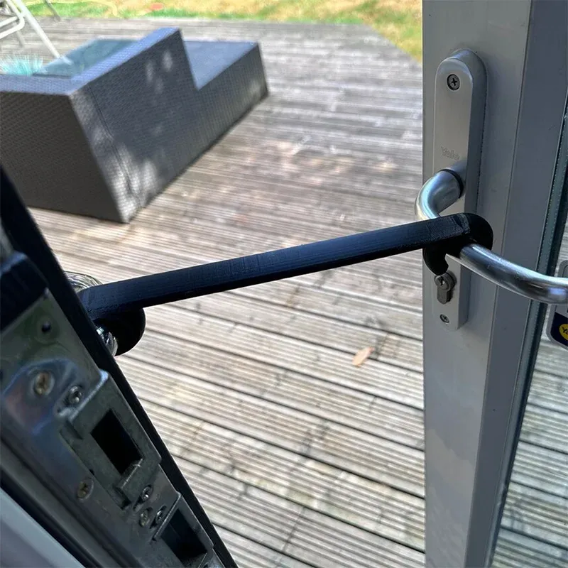 Stabilisateur de porte-fenêtre, crochet d'aération pour porte de balcon, butée anti-rayures, support de porte coulissante double, aération de porte de balcon 3
