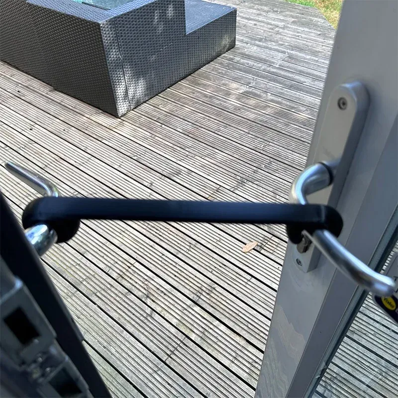 Stabilisateur de porte-fenêtre, crochet d'aération pour porte de balcon, butée anti-rayures, support de porte coulissante double, aération de porte de balcon 7