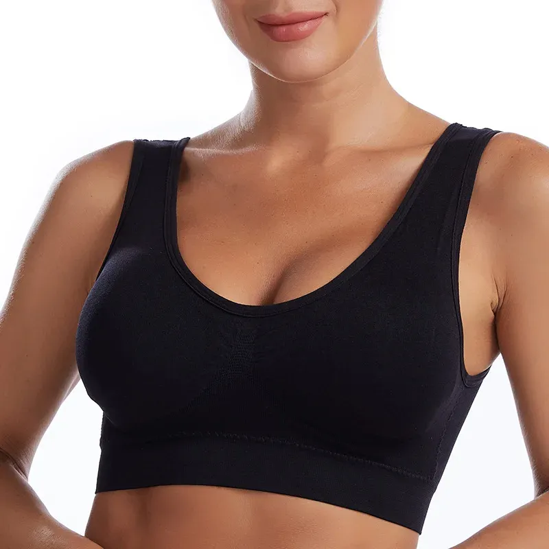Soutien-gorge sans armatures grande taille, du S au 7XL, léger et confortable, brassière de sport réglable et sans coutures