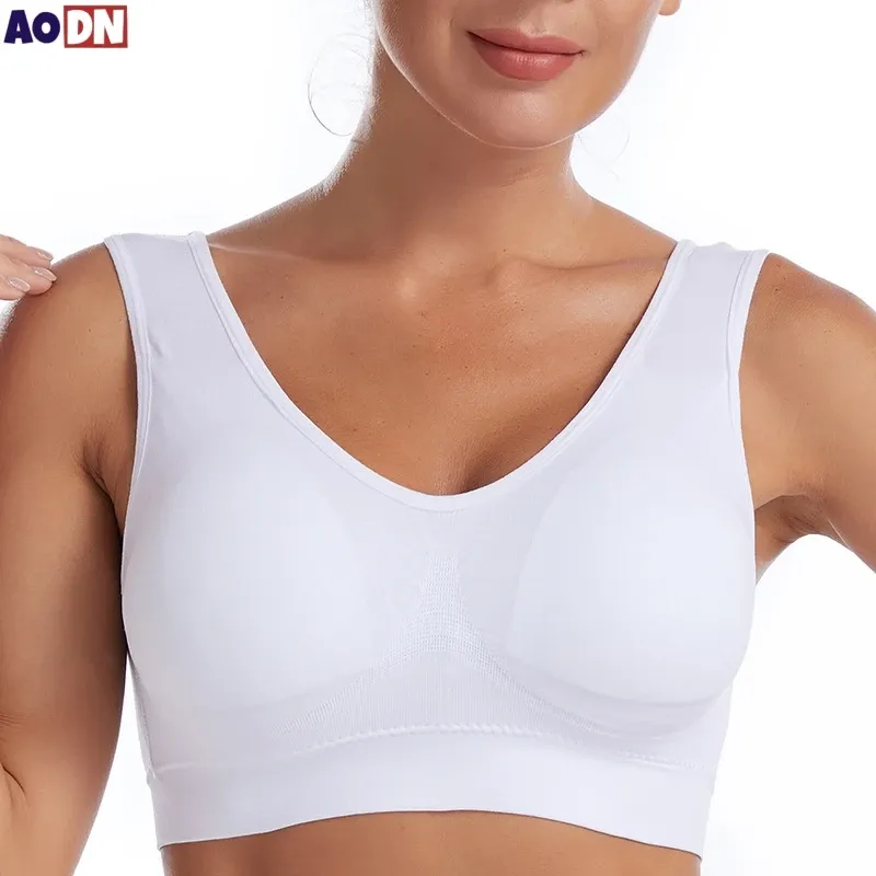 Soutien-gorge sans armatures grande taille, du S au 7XL, léger et confortable, brassière de sport réglable et sans coutures 2