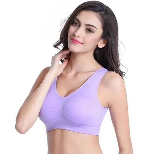 Soutien-gorge sans armatures grande taille, du S au 7XL, léger et confortable, brassière de sport réglable et sans coutures 17