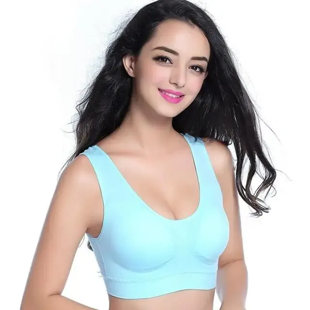 Soutien-gorge sans armatures grande taille, du S au 7XL, léger et confortable, brassière de sport réglable et sans coutures 19