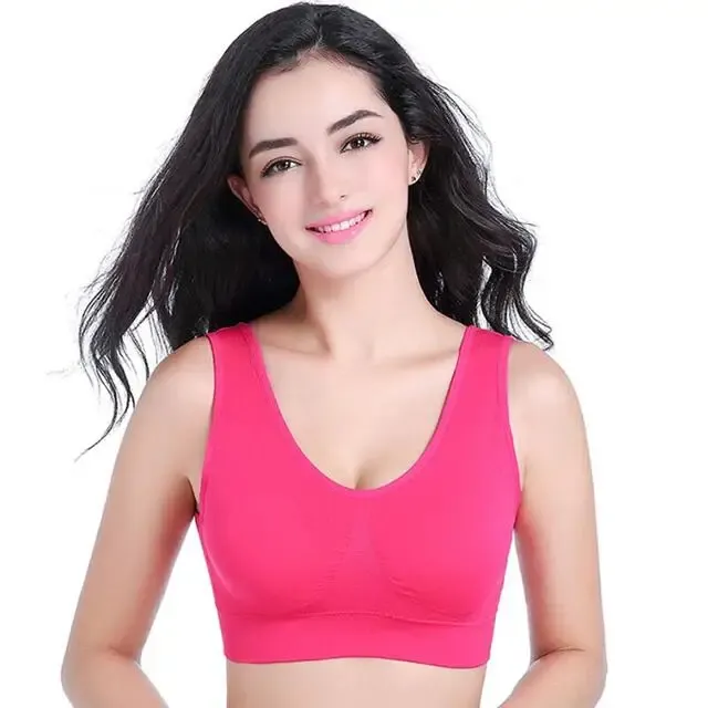 Soutien-gorge sans armatures grande taille, du S au 7XL, léger et confortable, brassière de sport réglable et sans coutures 15