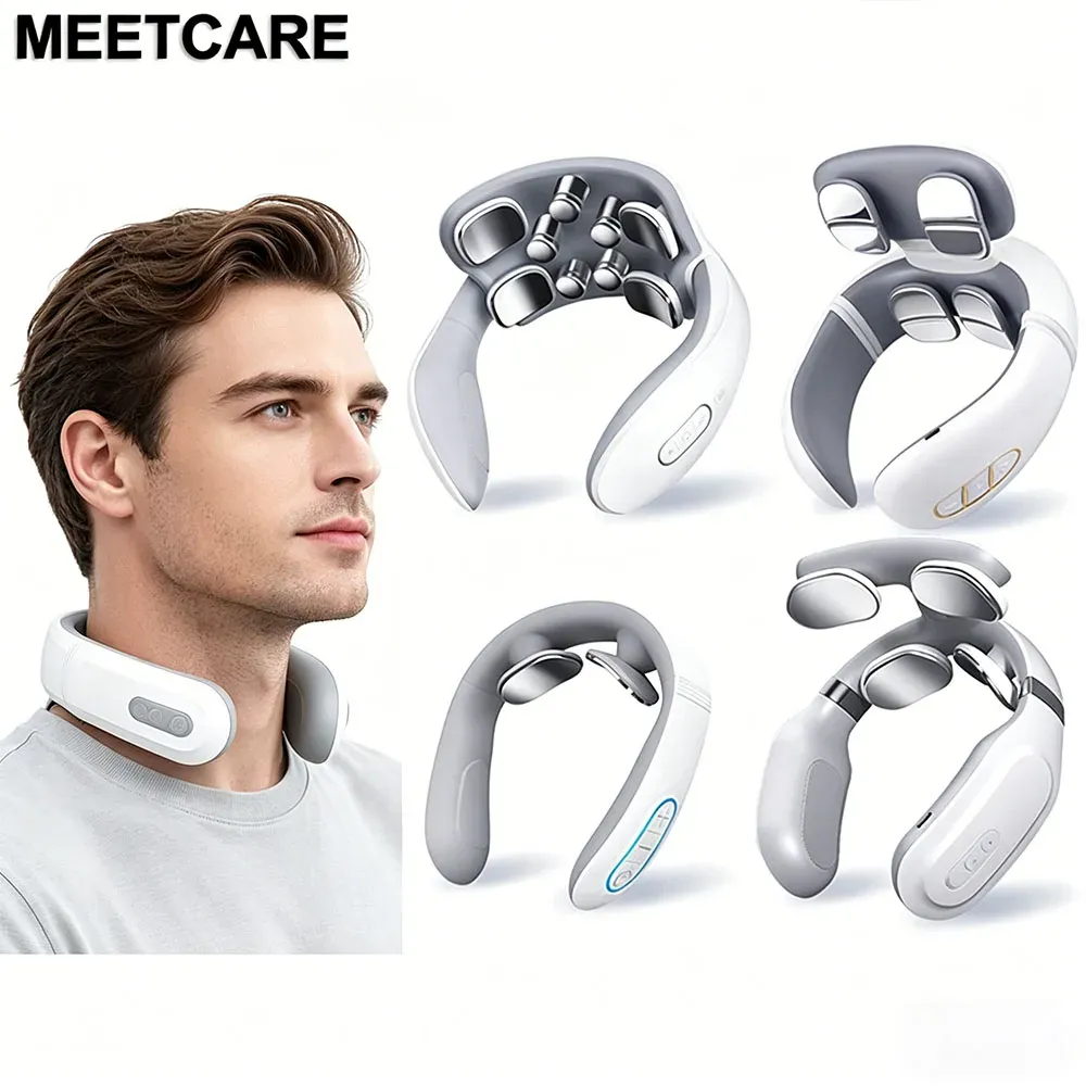 Masseur cervical intelligent sans fil à impulsions TENS avec fonction chauffante pour le cou et les épaules