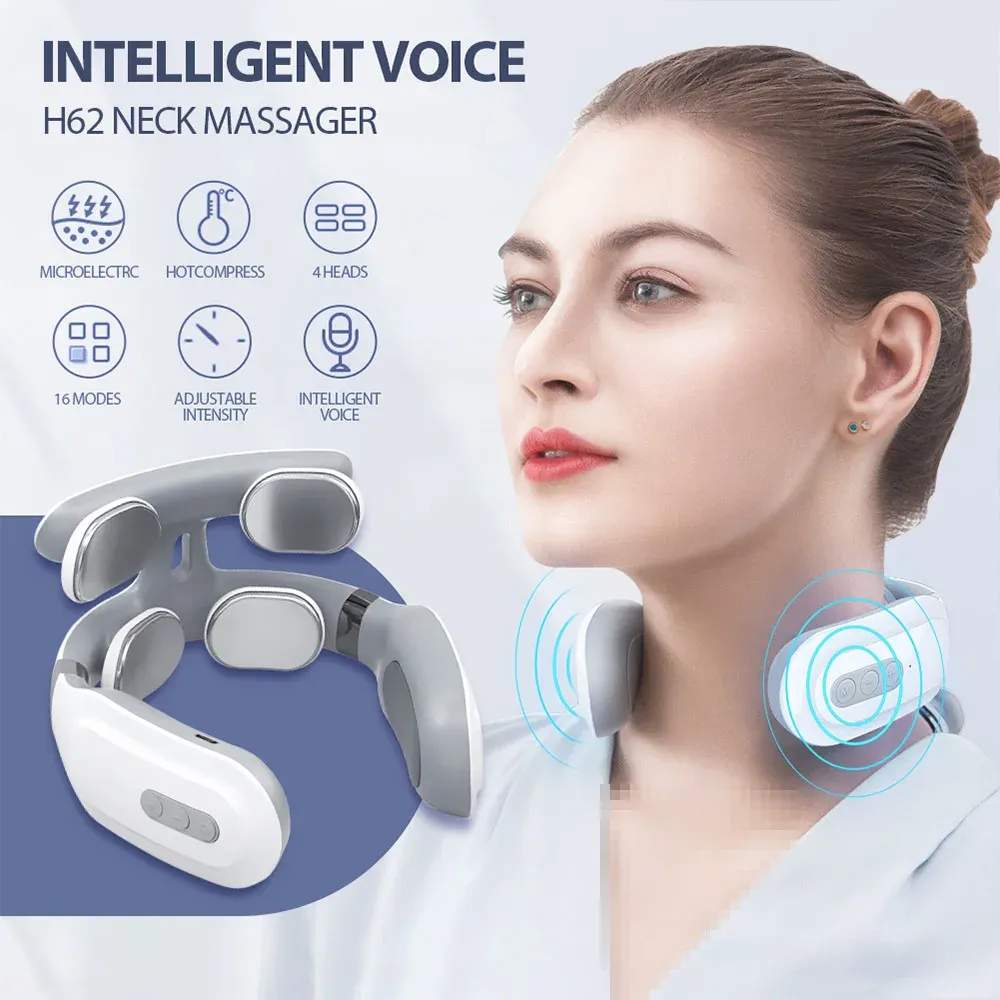 Masseur cervical intelligent sans fil à impulsions TENS avec fonction chauffante pour le cou et les épaules 5