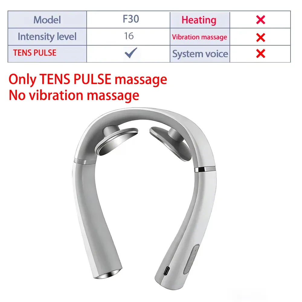 Masseur cervical intelligent sans fil à impulsions TENS avec fonction chauffante pour le cou et les épaules 9
