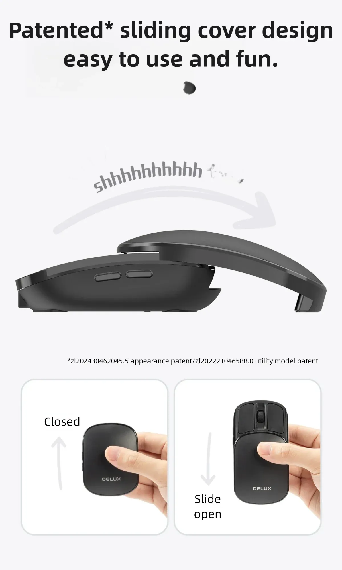 Souris pliante en situation de voyage