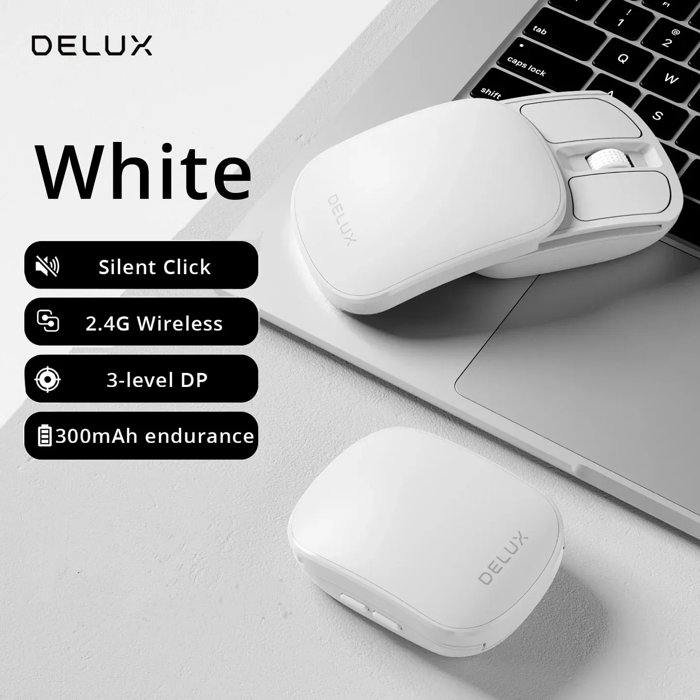 Souris pliable de poche sans fil 2.4G et Bluetooth 5.2, silencieuse, ultra-légère (55 g), pour MacBook, tablette et ordinateur portable 11