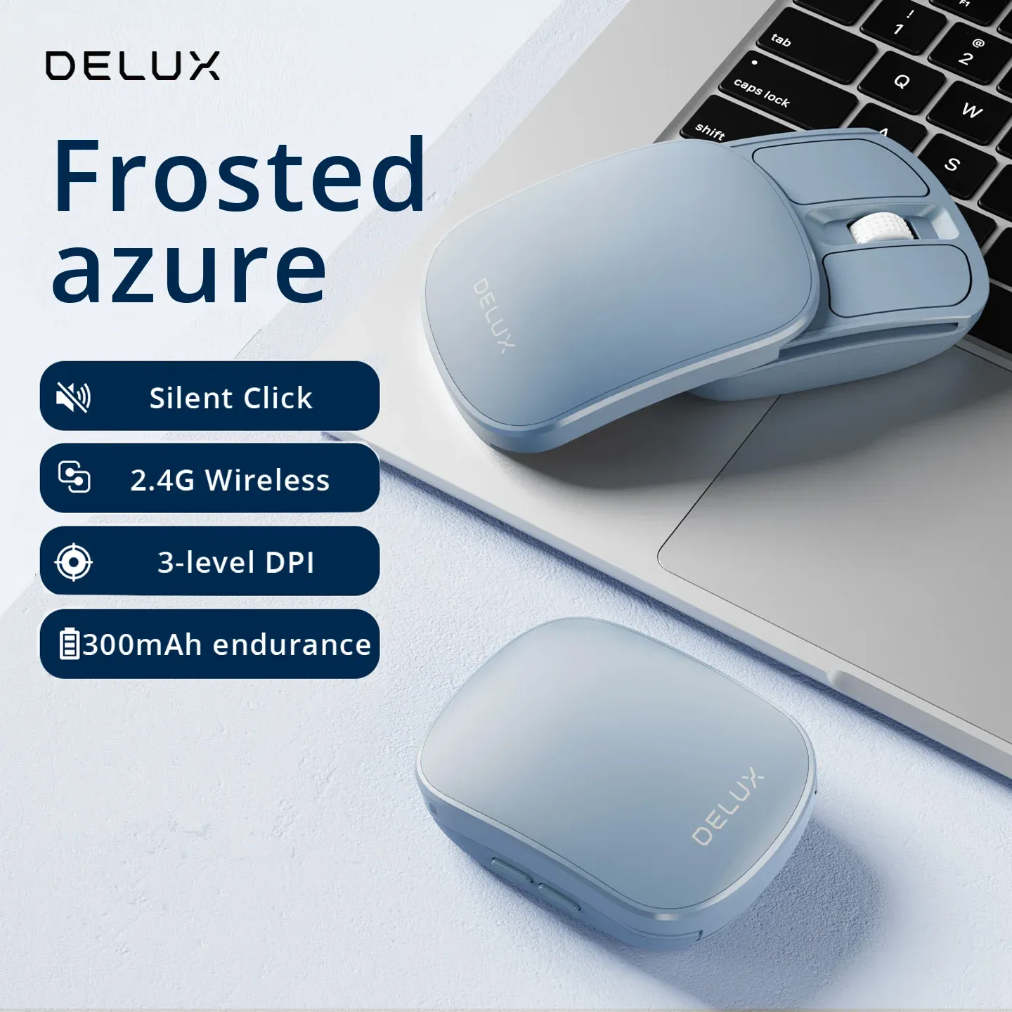 Souris pliable de poche sans fil 2.4G et Bluetooth 5.2, silencieuse, ultra-légère (55 g), pour MacBook, tablette et ordinateur portable 8