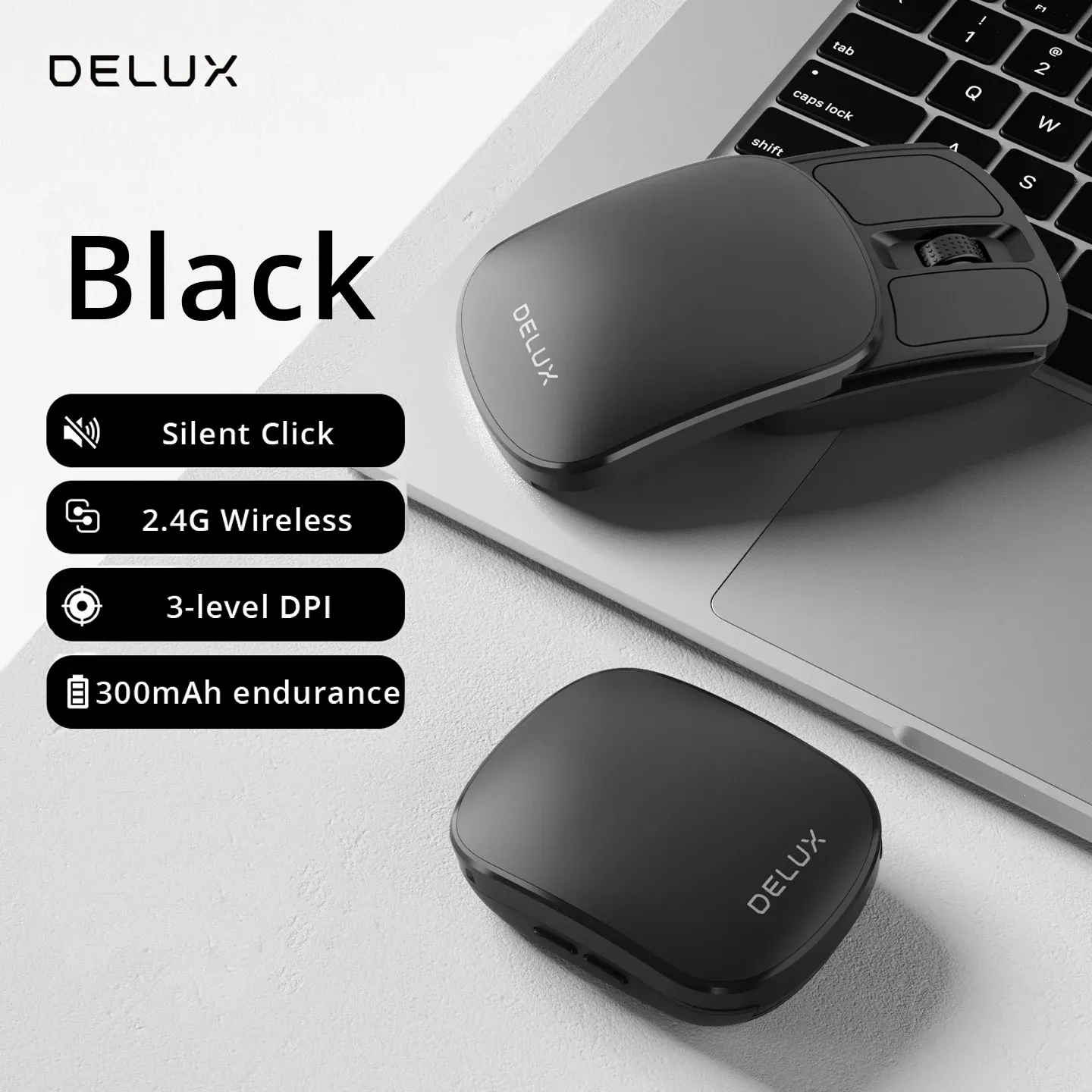 Souris pliable de poche sans fil 2.4G et Bluetooth 5.2, silencieuse, ultra-légère (55 g), pour MacBook, tablette et ordinateur portable 10