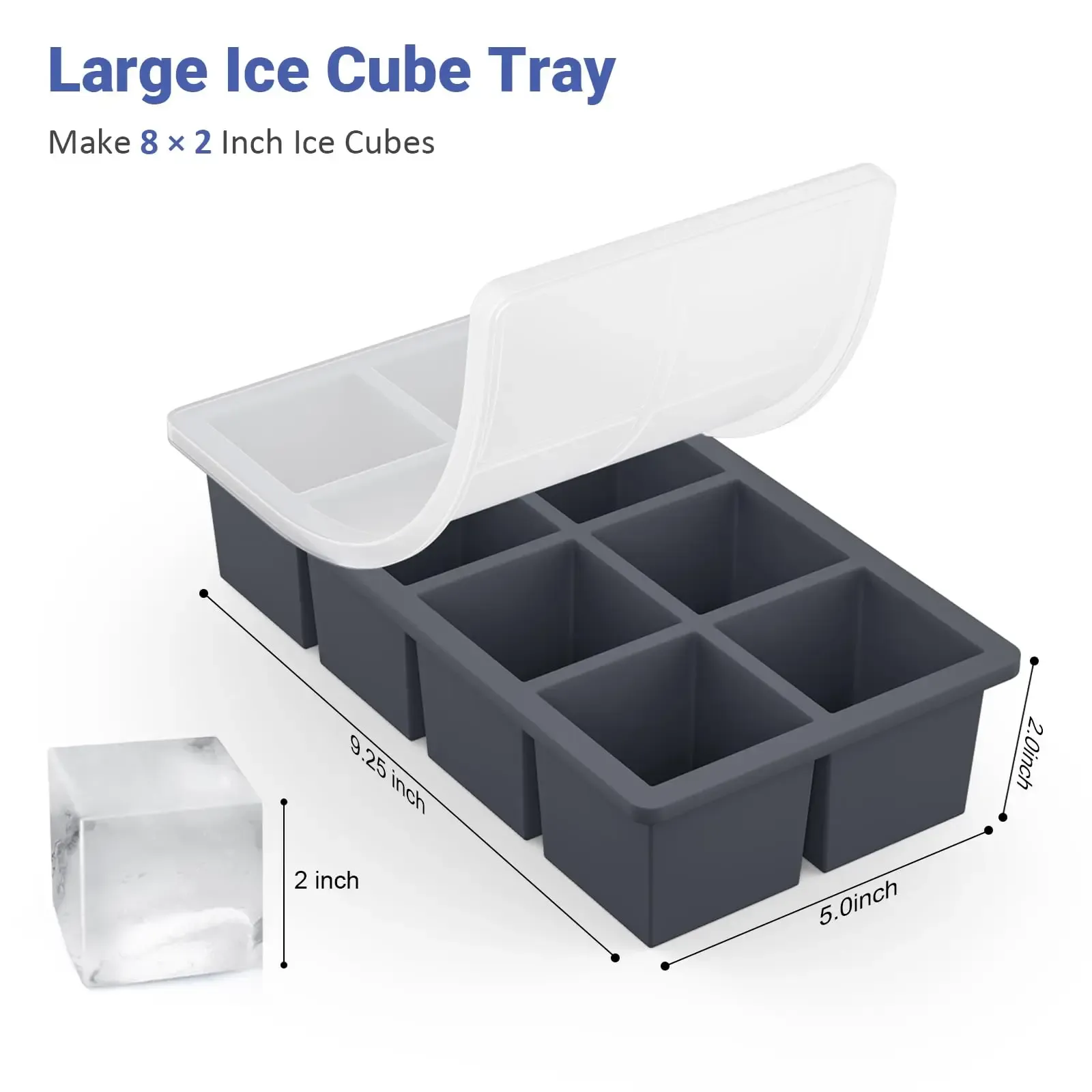 Glaçons carrés en silicone, mise en scène