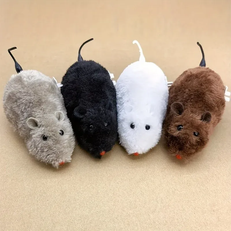 Jouet souris en peluche à remonter pour chats, chiens et enfants, lot de 1 à 5 pièces 5