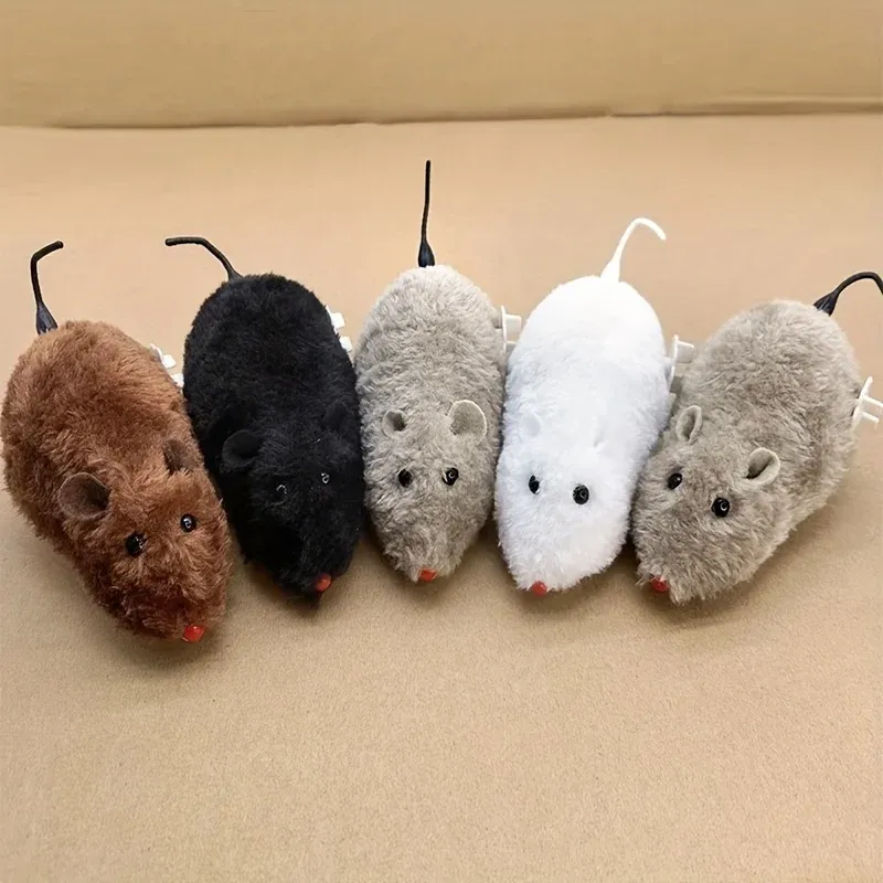 Jouet souris en peluche à remonter pour chats, chiens et enfants, lot de 1 à 5 pièces 6
