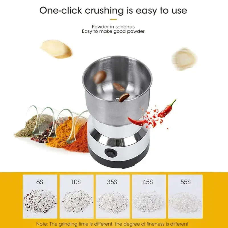 Mini broyeur électrique 300 ml pour bébé, café, épices et poivre, 2 ou 4 lames, usage domestique 3