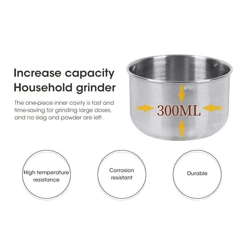 Mini broyeur électrique 300 ml pour bébé, café, épices et poivre, 2 ou 4 lames, usage domestique 4