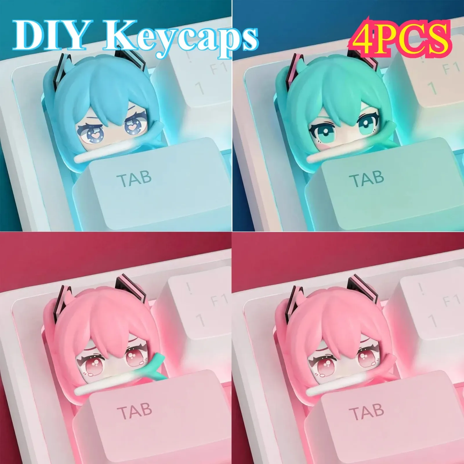 Keycap Hatsune Miku mignon, vue d'ensemble