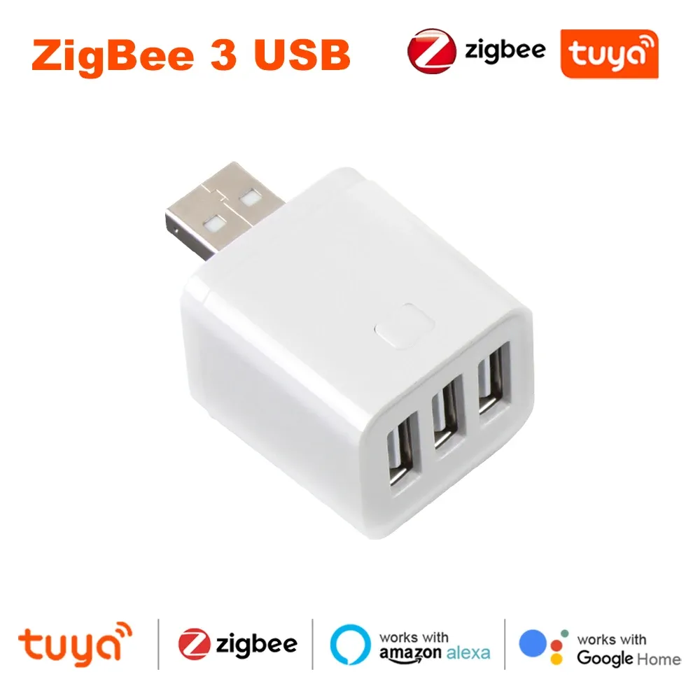 Adaptateur USB intelligent Tuya WiFi/Zigbee Micro 1, 2, 3, interrupteur, adaptateur d'alimentation USB mini 5 V compatible Alexa, Google, Yandex, Alice 8